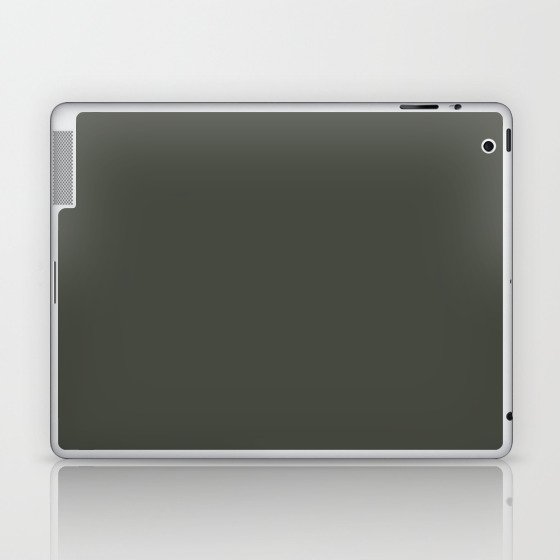 Dark Gray-Green Solid Color Pantone Climbing Ivy 19-0307 TCX Shades of Green Hues Laptop & iPad Skin