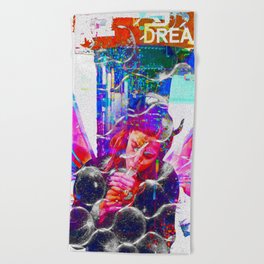 Psychedelic Fairy  Beach Towel