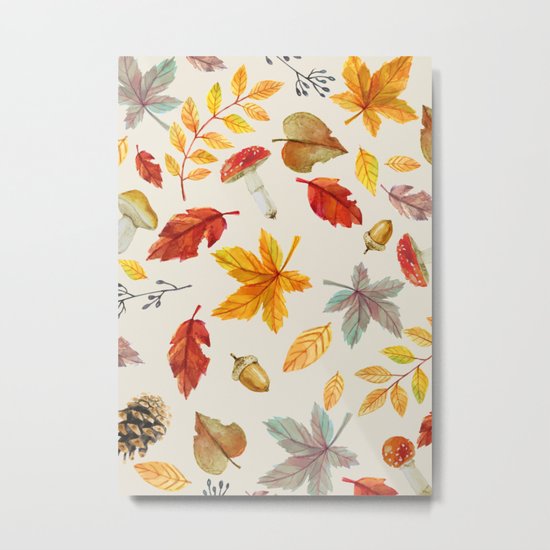 autumn pattern Metal Print