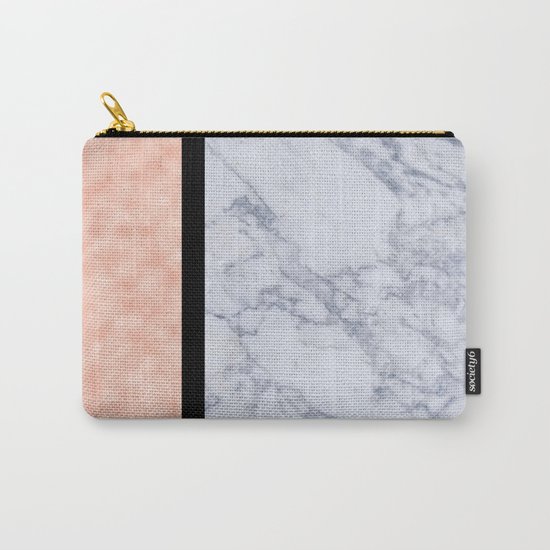 Modern candy pink and marble Carry-All Pouch