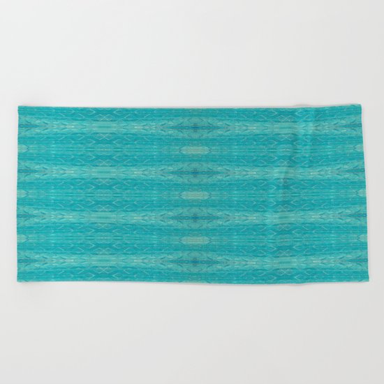 Blue Glass Diamonds Beach Towel