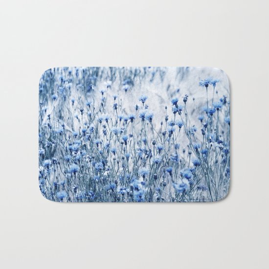 Cornflowers in summer time Bath Mat