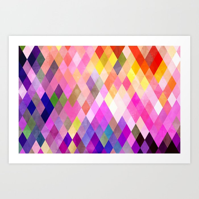 Geometry Of Life Abstract Geometrical Art Print By 83oranges