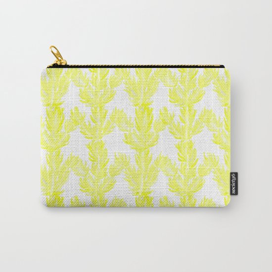 Yellow Succulent Pattern Carry-All Pouch
