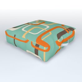 midcentury squares 2 Outdoor Floor Cushion