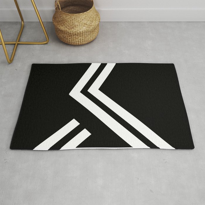 Black and white minimal modern  Rug