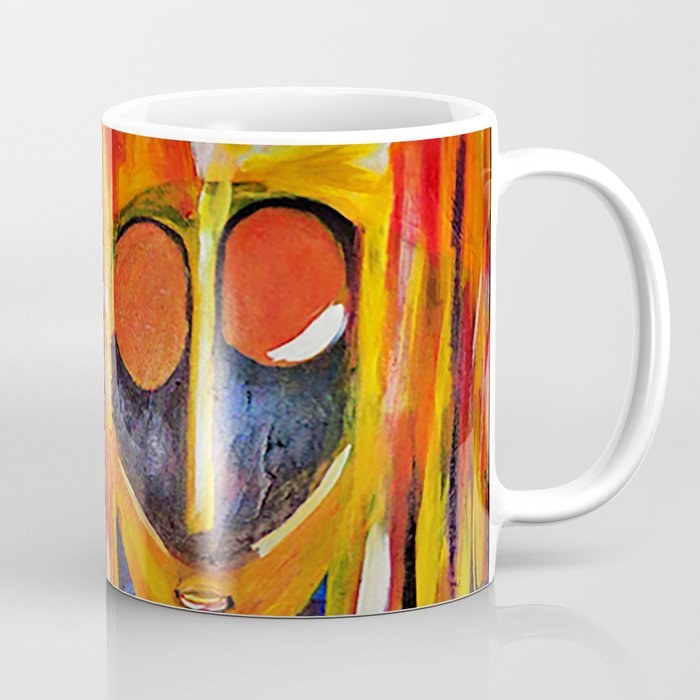 Two African Masquerade Masked Faces Coffee Mug