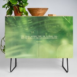Bible Verse Leaves Credenza