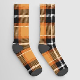 Orange + Black Plaid Socks