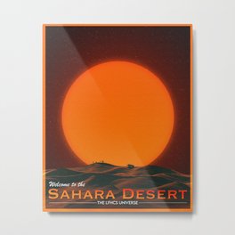 SAHARA DESERT POSTCARD. Metal Print