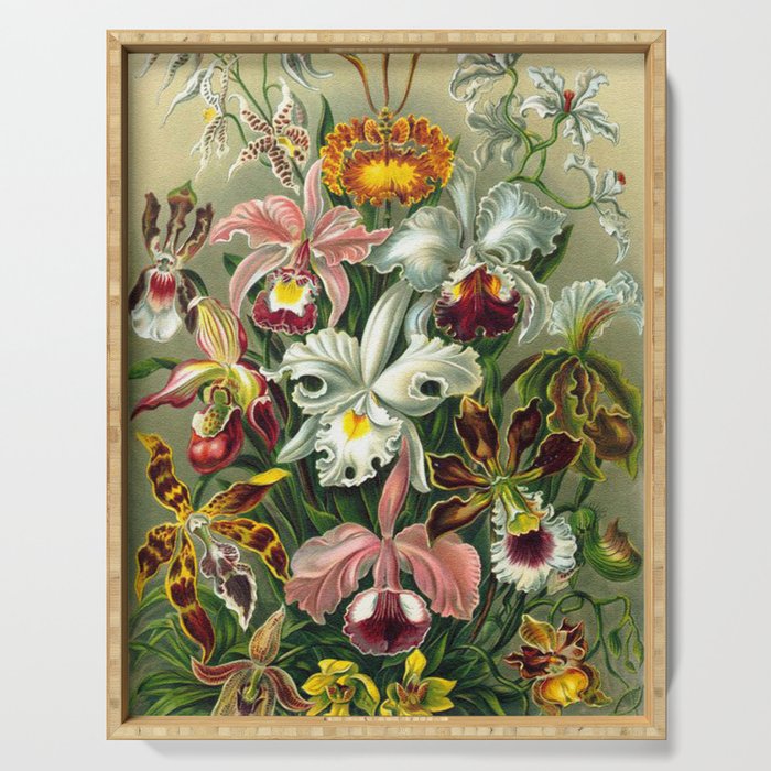 Haeckel - Victorian Orchids Floral Print Serving Tray