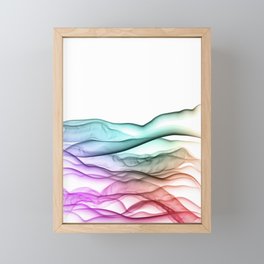 Digital Alcohol Ink Rainbow Waves Framed Mini Art Print