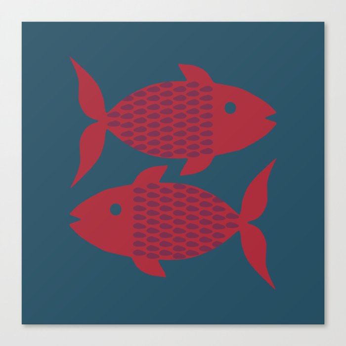 Takes two to tango fish Canvas Print