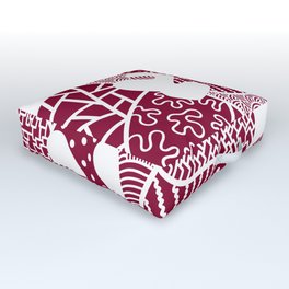 Geometrical pattern maximalist 4 Outdoor Floor Cushion