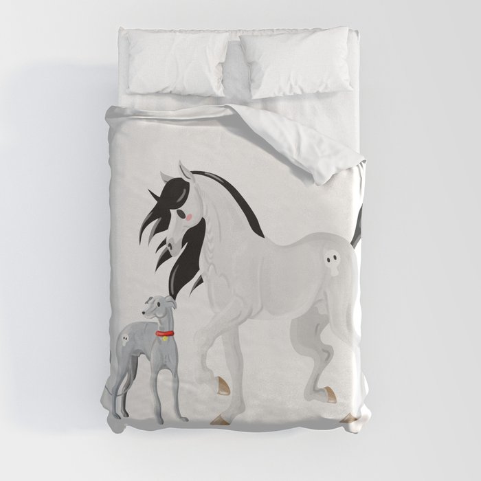 Dreamer and her Companions Duvet Cover