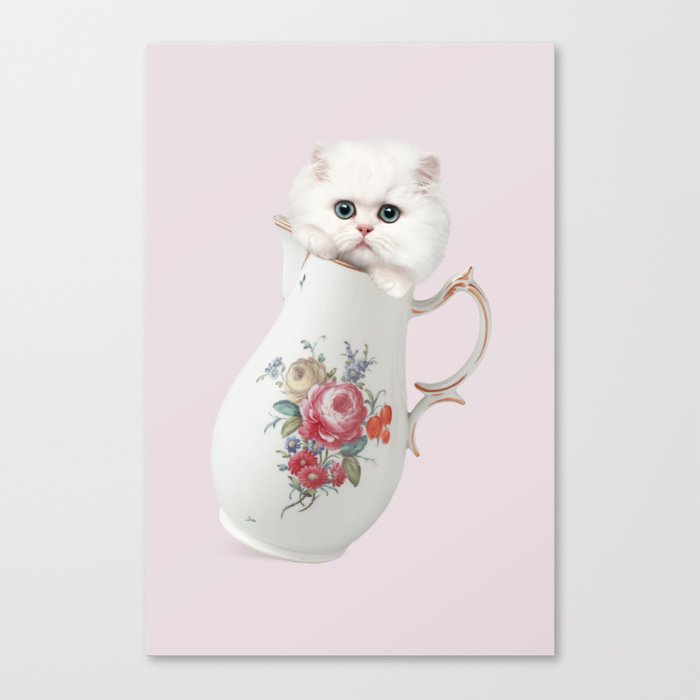 CAT IN A CAN Canvas Print