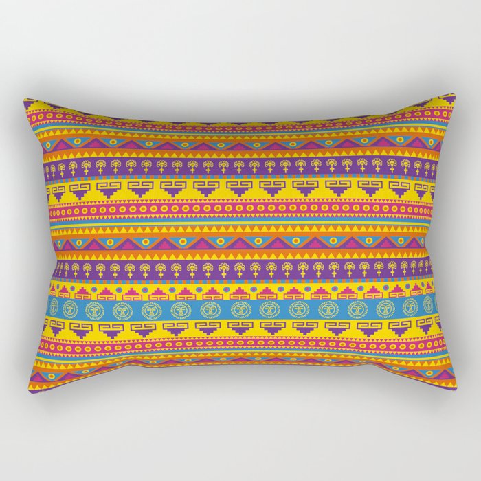 vivid mexican pattern Rectangular Pillow