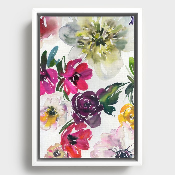 soft anemones N.o 2 Framed Canvas