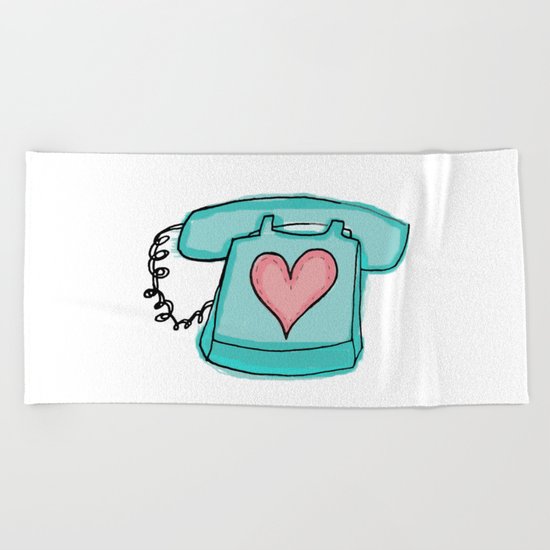 Long Distance Love Beach Towel