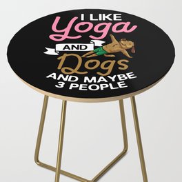Yoga Dog Beginner Workout Poses Quotes Meditation Side Table