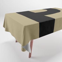 Letter P (Black & Sand) Tablecloth