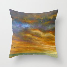 Sunset in pastel Throw Pillow