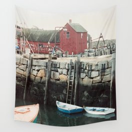Rockport Nautical New England Village #1 Wall Tapestry