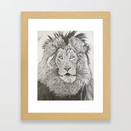 Lion Drawing Framed Art Print