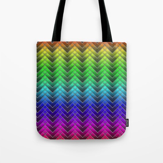 Zigzag pattern rainbow colors Tote Bag