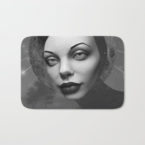 NIGHT FALLS (grayscale version) Bath Mat