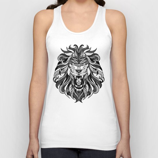 Angry Lion - Drawing Unisex Tank Top