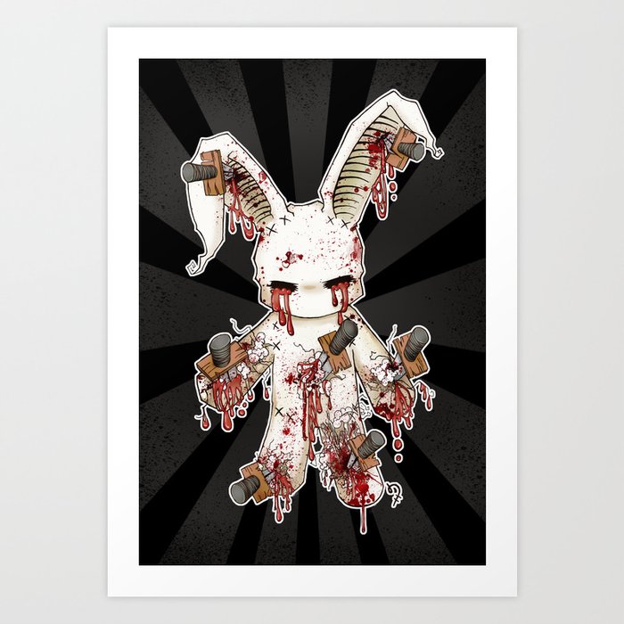'Daggered' ti'll Dead Bunny Art Print