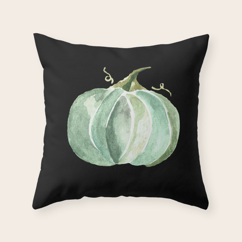 blue pumpkin pillow