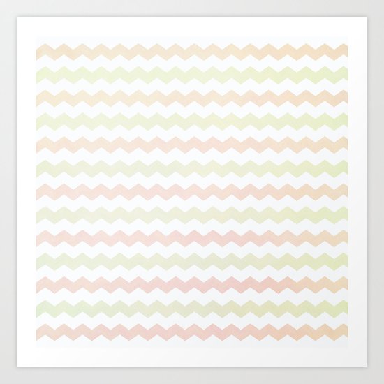 Flannelette Chevron Design Art Print