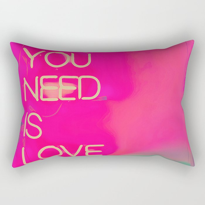 All we need is love and mojitos pink, dreams, pastel, love, cute,  Rectangular Pillow