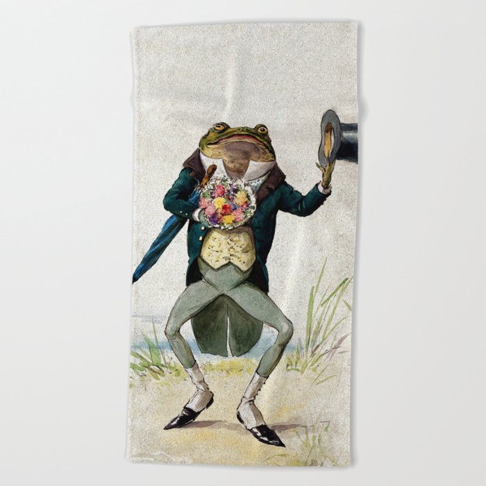 Gentleman Frog by George Hope Tait from 1900 Beach Towel