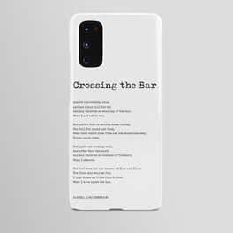 Crossing The Bar - Alfred Lord Tennyson Poem - Literature - Typewriter Print 1 Android Case
