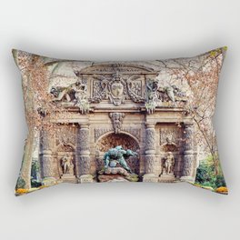 Medici Fountain in Autumn Rectangular Pillow