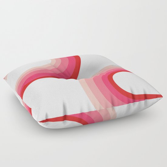 Funky - 70 s style trendy throwback retro gifts 1970s abstract art Floor Pillow by Seventy Eight ...