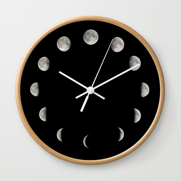 Moon Stages Wall Clock