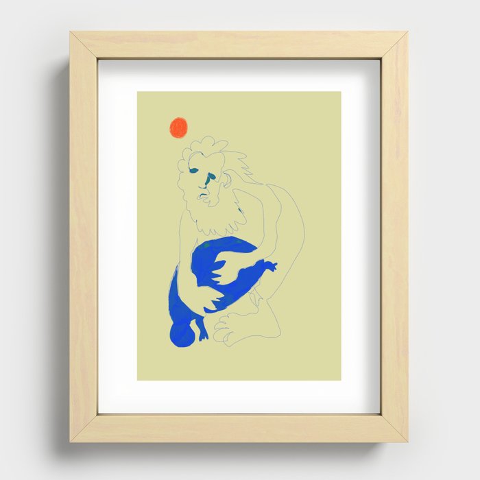 The Turtle Bather Recessed Framed Print