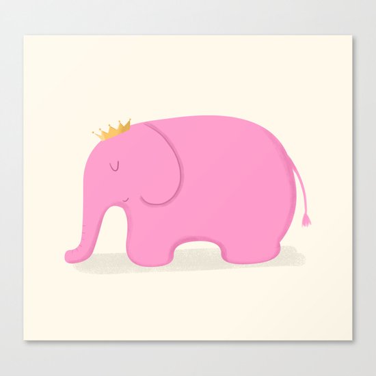 Queen Pink Elephant Canvas Print