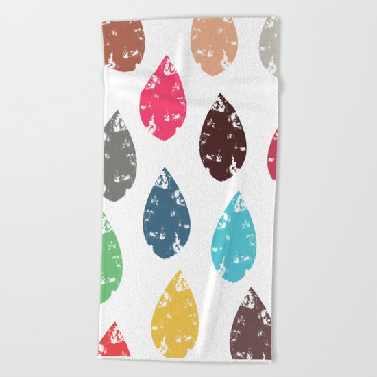 Colorful leaf Beach Towel