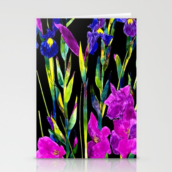 black iris Stationery Cards