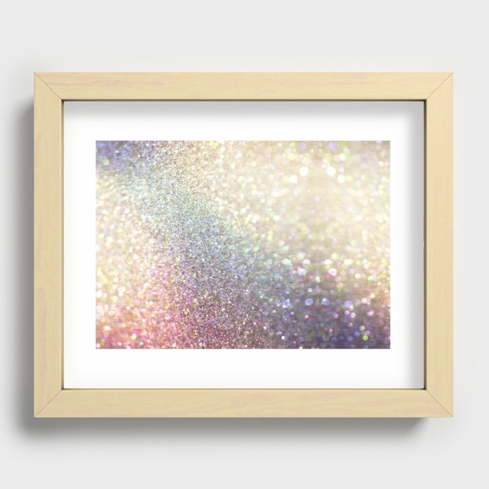 Luxurious Iridescent Glitter Recessed Framed Print
