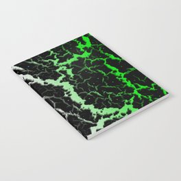 Cracked Space Lava - Green/White Notebook