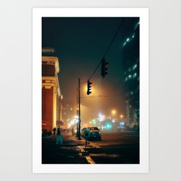 waiting for the light to change - vancouver, BC  Art Print