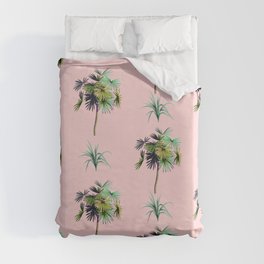 Palm Pink Duvet Cover