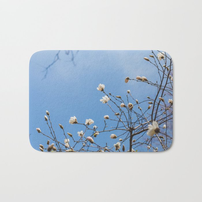 First to Bloom - Magnolia Flower Photography Bath Mat
