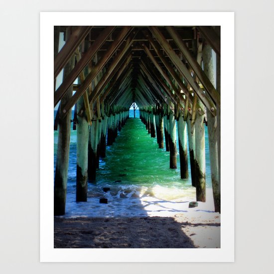 Peaceful Under the Pier Art Print